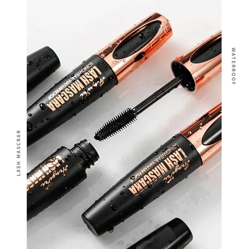 1 stks 4D mascara dikke slanke krullend waterdicht en transpiratie 24 uur blijvend effect zonder vlekken mascara make-up gereedschap