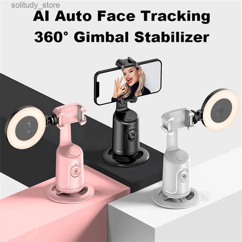 Stabilisatoren P01 Pro 360 rotierende Desktop-Tracking-Universalgelenk-Stabilisator AI Smartphone Echtzeit-Gesichtsverfolgungsaufnahme Universalgelenk Q240319