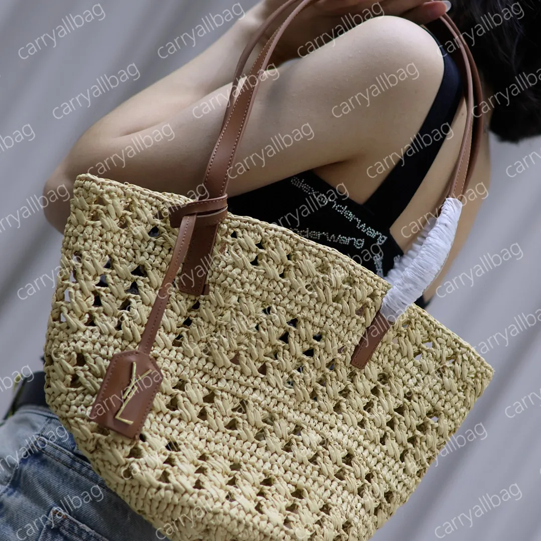 Designertas Stro Tote Bag Gehaakte Raffia Onderarmschoudertas Zomerstrandtas Tophandvat Damesboodschappentassen 10A Topkwaliteit Designer Luxe Tas Zachte handtas