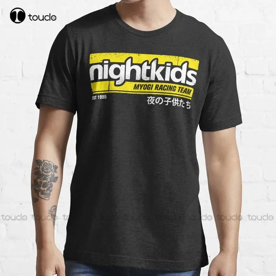 T-shirts Initial D NightlisS Tee (vit) Trending Tshirt Black Herr Tshirt Custom Aldult Teen Unisex Digital Printing Tee Shirts