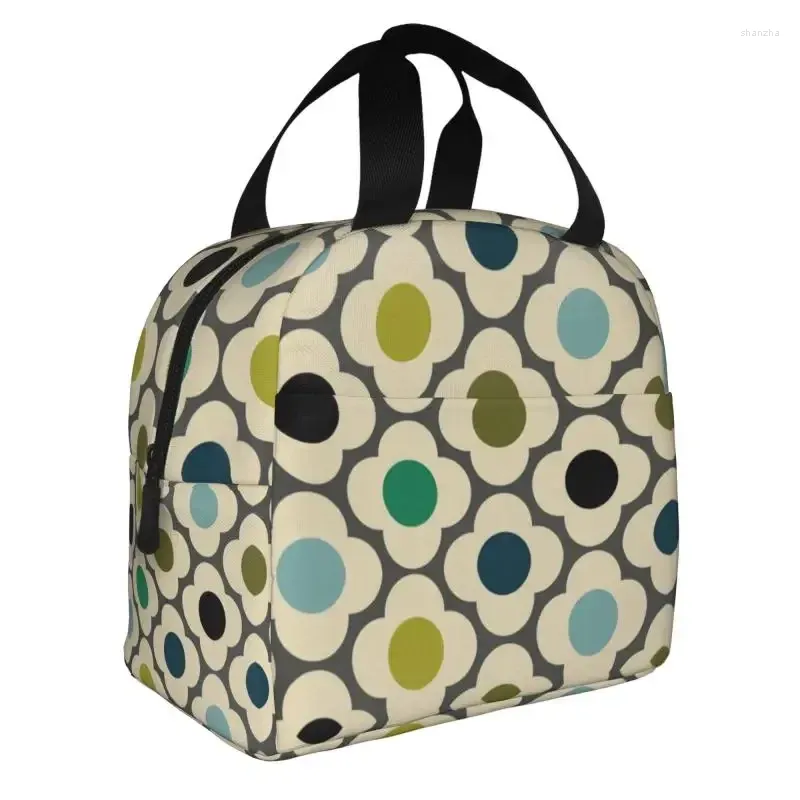 Storage Bags Orla Kiely Flowers Abstract Insulated Lunch Tote Bag For Women Geometric Resuable Cooler Thermal Bento Box Work School Travel