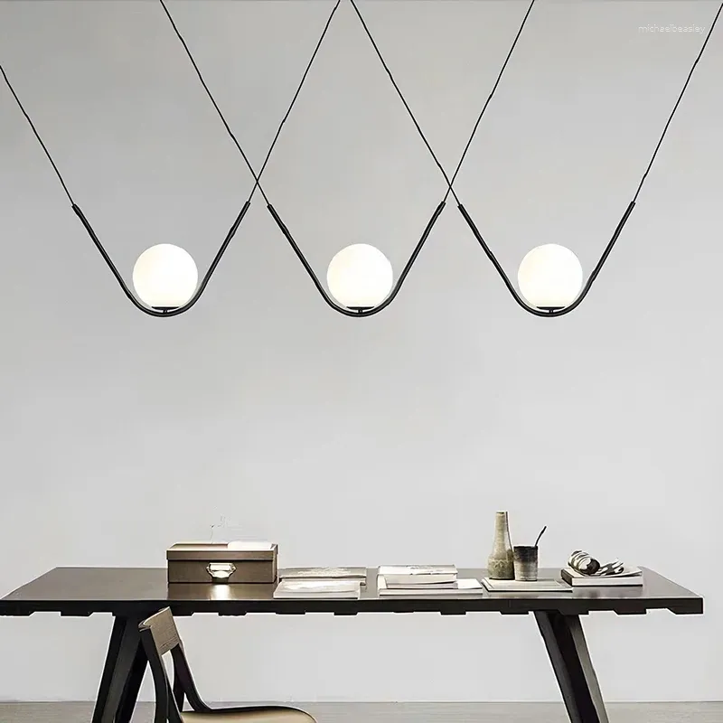 Lustres Moderne Nordique Minimalisme Unique V Forme Led Lustre Salon Salle À Manger Réglable Éclairage Suspendu Suspension Droplight