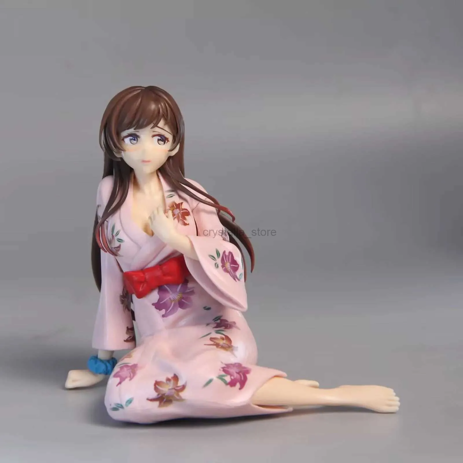 Anime Manga Figurka Mizuhara Ichinose Chizuru Kimono Szlafrok Siedzca Modelka Figurki Anime PVC GK Zabawki Prezenty Dekoracja Samochodu 240319