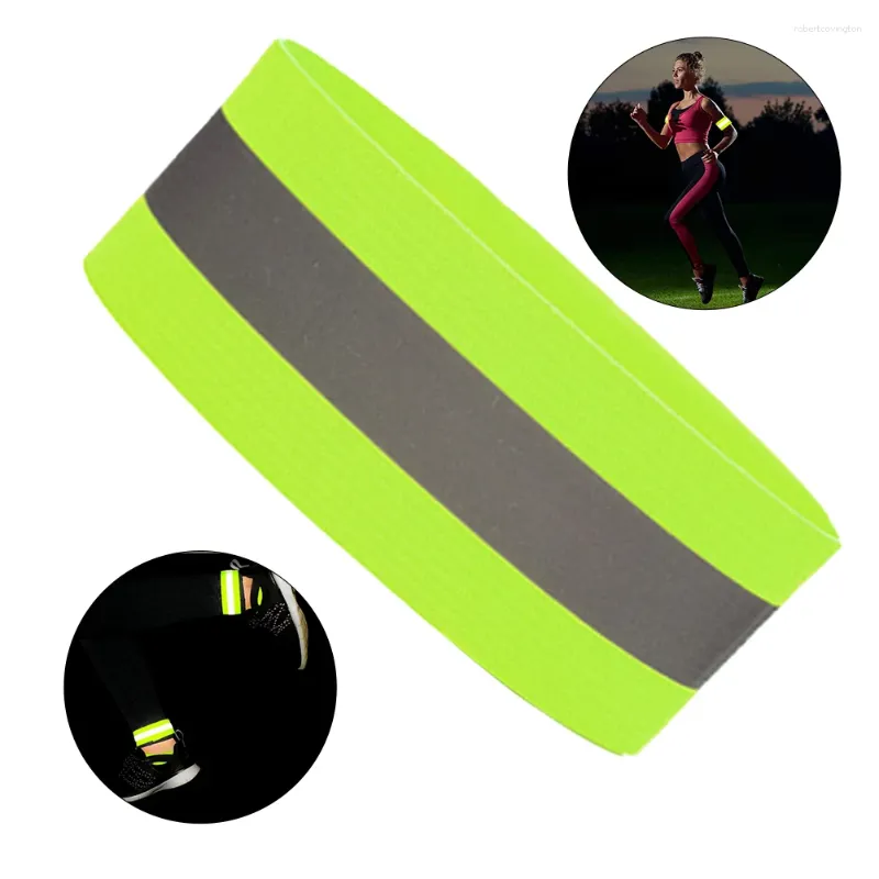 Knee Pads Reflective Armband Adjustable Arm Wrist Ankle Leg Bands High Visibility Safety Reflector For Night Walking Cycling Running