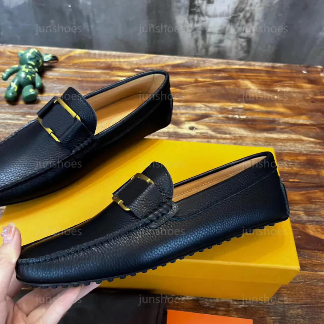 Men’s designer inspired Black Loafers with Gold Accent size 40 mens-designer-formal-evening-  main image 3