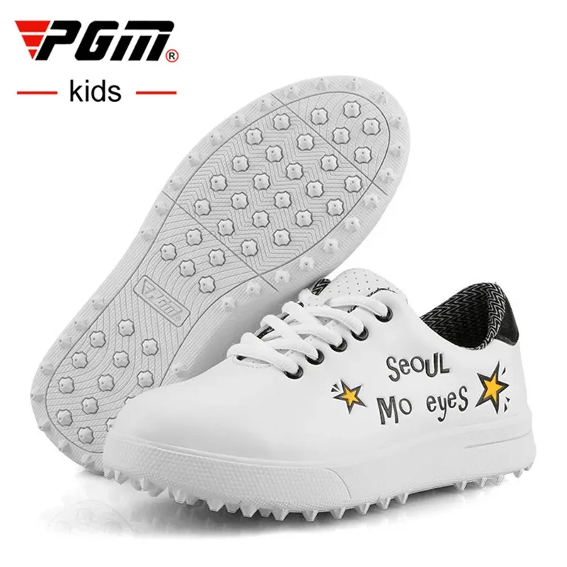 Sapatos PGM Sapatos de golfe infantil Antiskídeo impermeável menino confortável e confortável