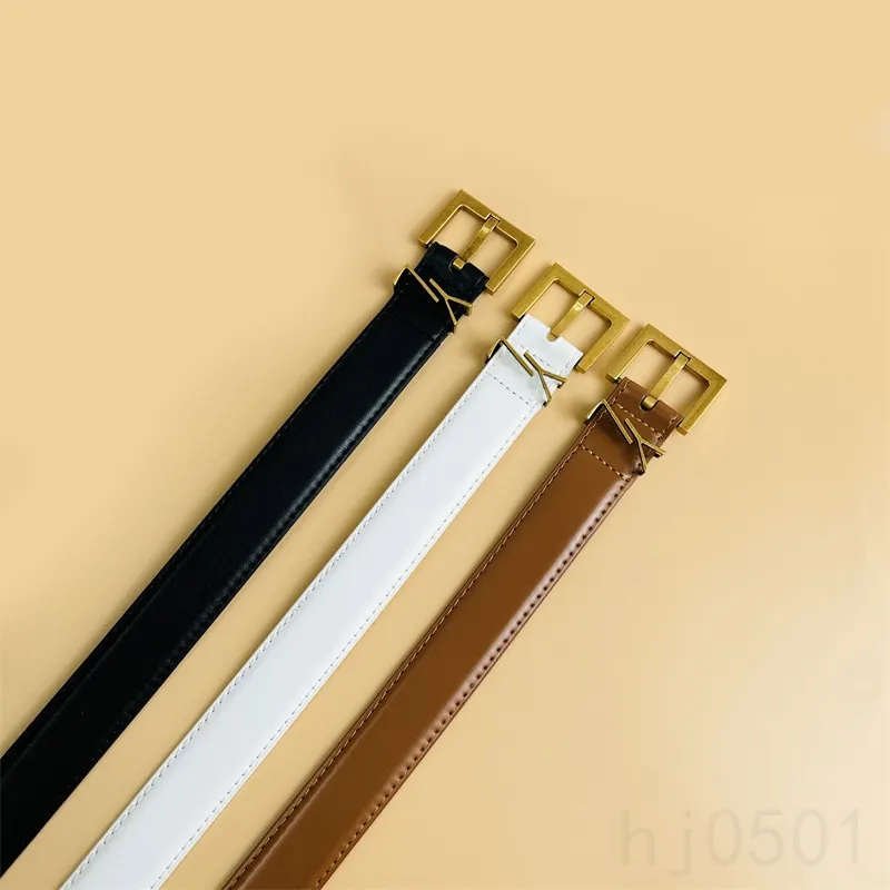 Belts for women trendy leather man belt designer top quality width 3cm thin outdoor recreation traveling cinturon gold plate modern fashion hj064 H4