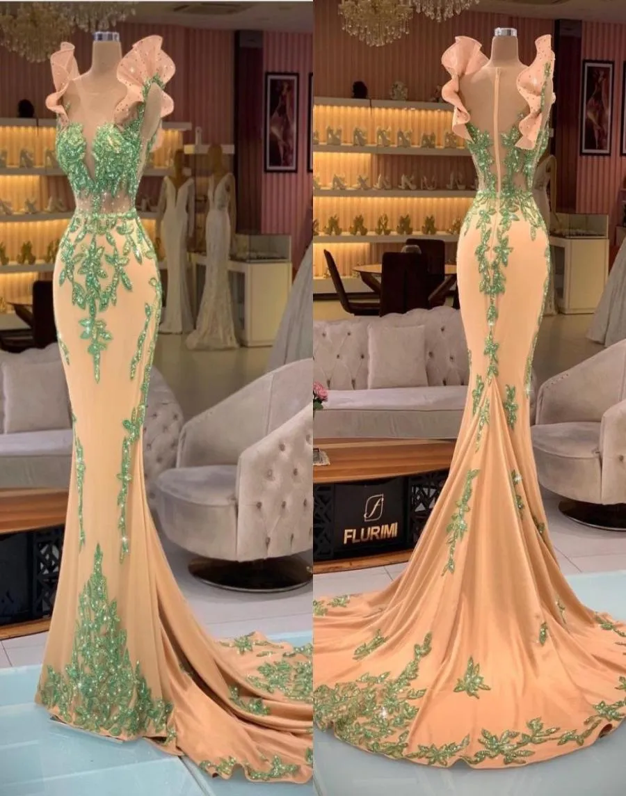 تخصيص فساتين السهرة 2022 رداء Soiree Femme Prom Vorts Lace Chapins equins party dress رسمية Robe6358033