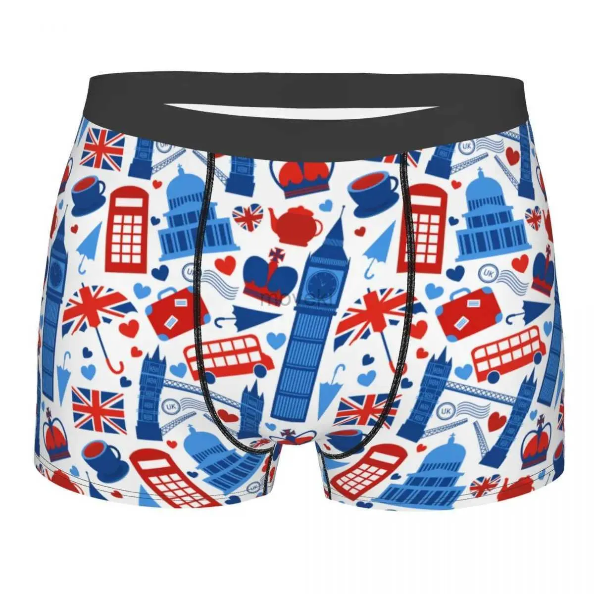 Unterhosen Englische Herrenunterwäsche London Boxershorts Shorts Höschen Bedruckte weiche Unterhose für Männer S-XXL 24319