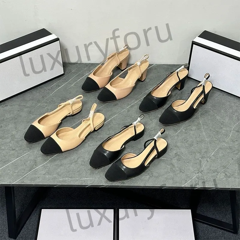 Designers Chaussures Habillées Slingbacks Sandale Ballerines Chaussures Espadrilles Ballerines Sandales Dames Fête De Mariage Femmes Chunky Talons Hauts