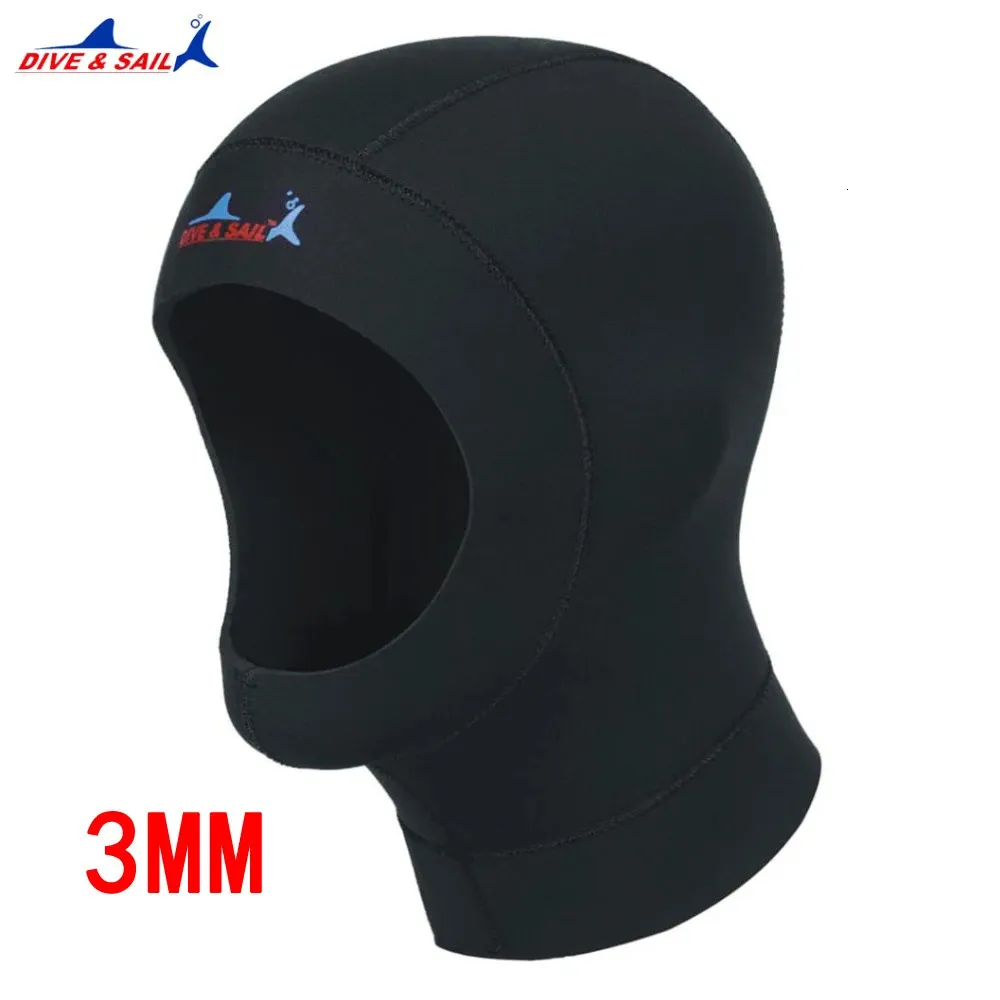 3mm néoprène chapeau de plongée professionnel uniex NCR tissu bonnet de bain hiver résistant au froid combinaisons couvre-tête casque maillots de bain 1 pièces 240315