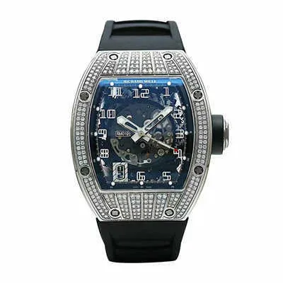 Mens Watch Designer Watch Luxury Brand RM010 Platinum Original Diamond Set Automatic Mechanical Mens Watch high quality