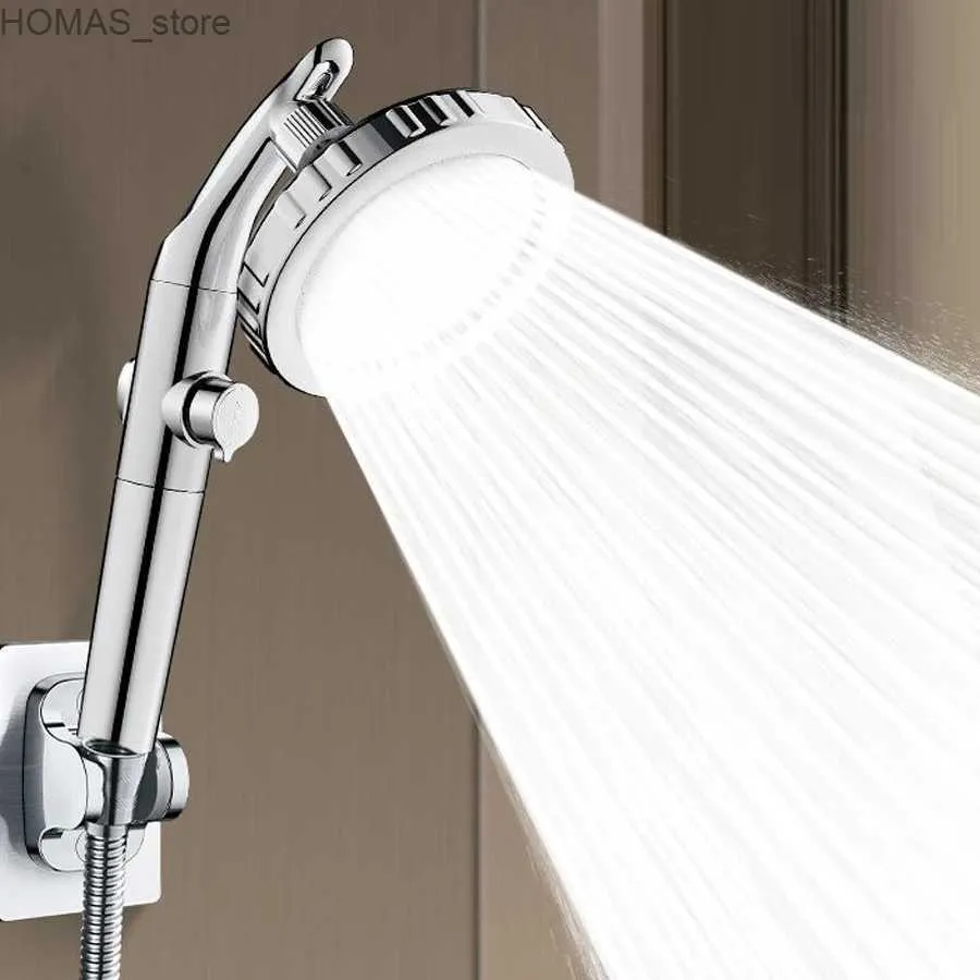 Pommeaux de douche de salle de bain Pommeau de douche haute pression à grand panneau avec filtre Argent Buse de pulvérisation à grand débit Massage Douche à effet de pluie Accessoires de salle de bain Y240319