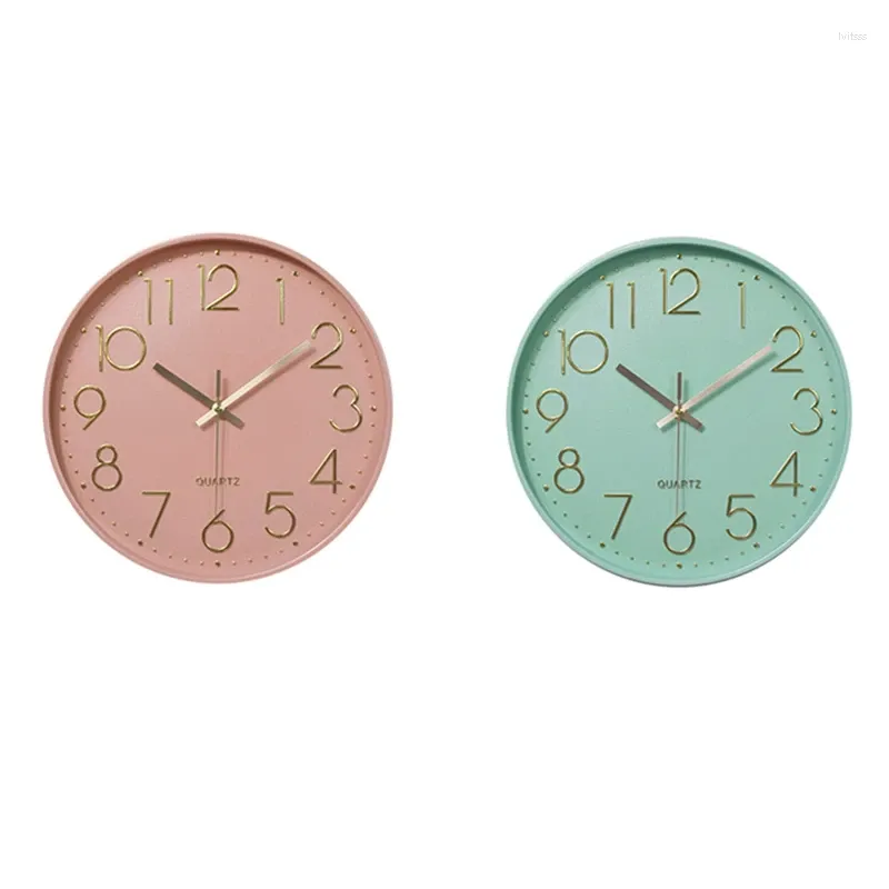 Relojes de pared Reloj nórdico Minimalista Borde grueso 3D Reloj de pared Decoración para el hogar Decoraciones para habitación juvenil