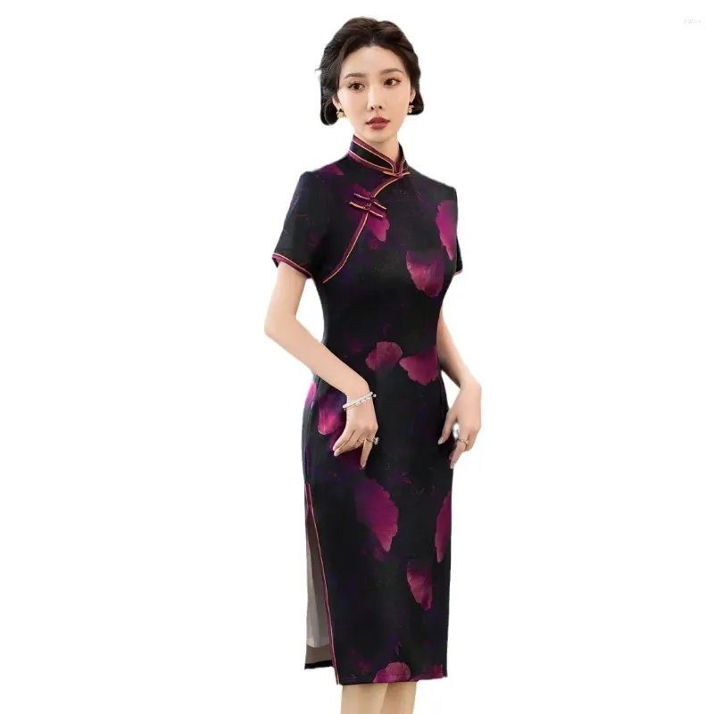 Ethnic Clothing Cheongsam Elegant Evening Dress Wedding Shanghai Toast Artistic Party Marriage Engagement Old Good Quality