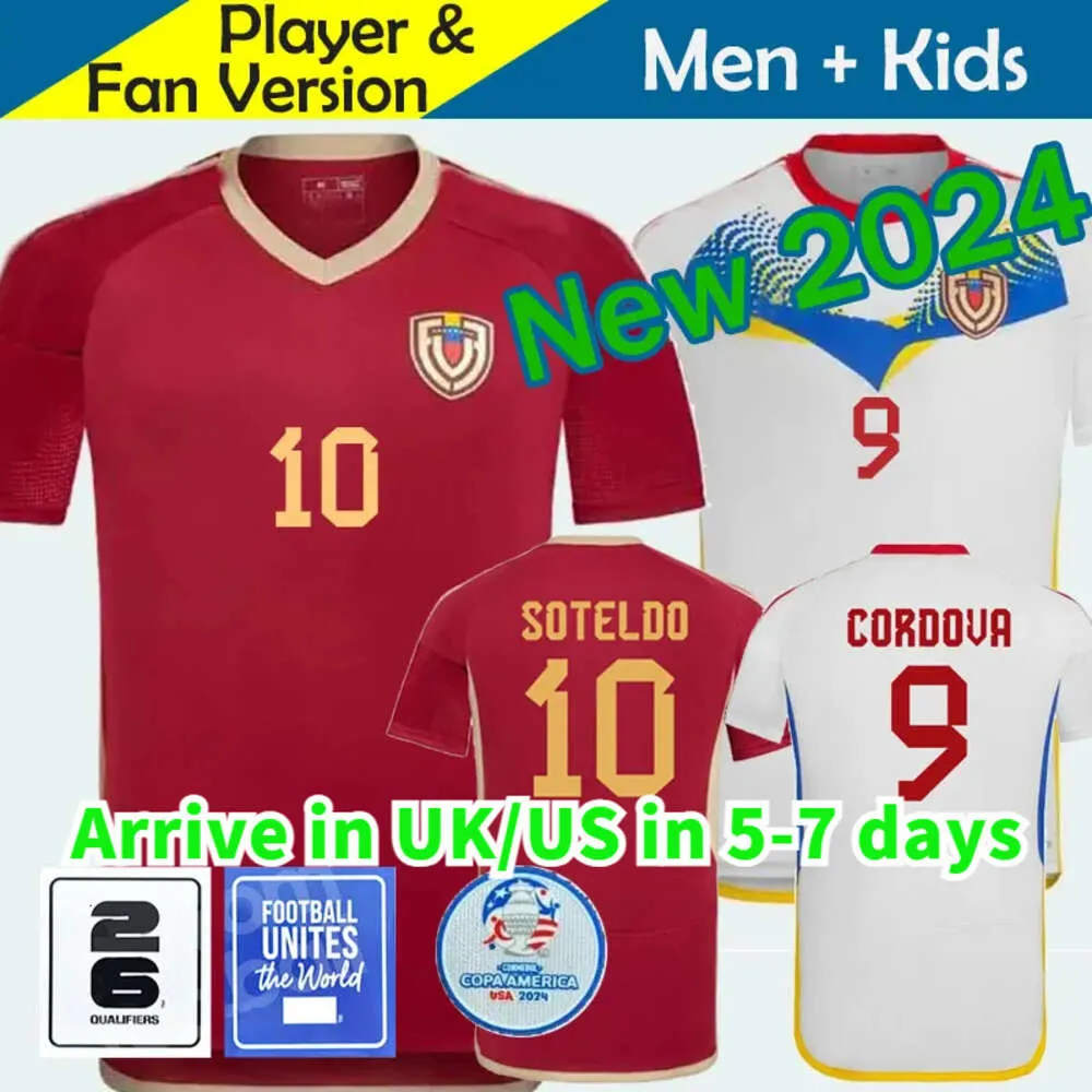 2024 Venezuela Soccer Jerseys National Team RONDON 24 25 SOTELDO SOSA RINCON CORDOVA CASSERES BELLO JA.MARTINEZ GONZALEZ OSORIO HIS Football Shirt