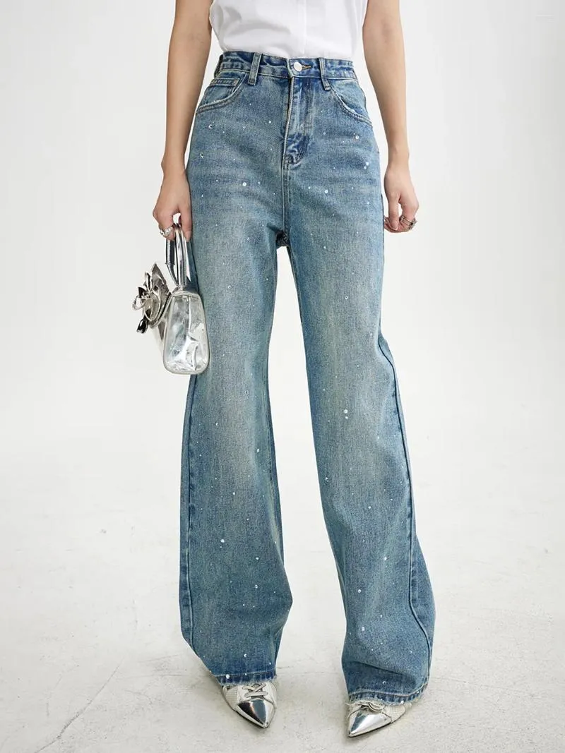 Women's Jeans 2024 Spring And Summer Long Pants Floor-Length Wide-Leg Straight-Leg