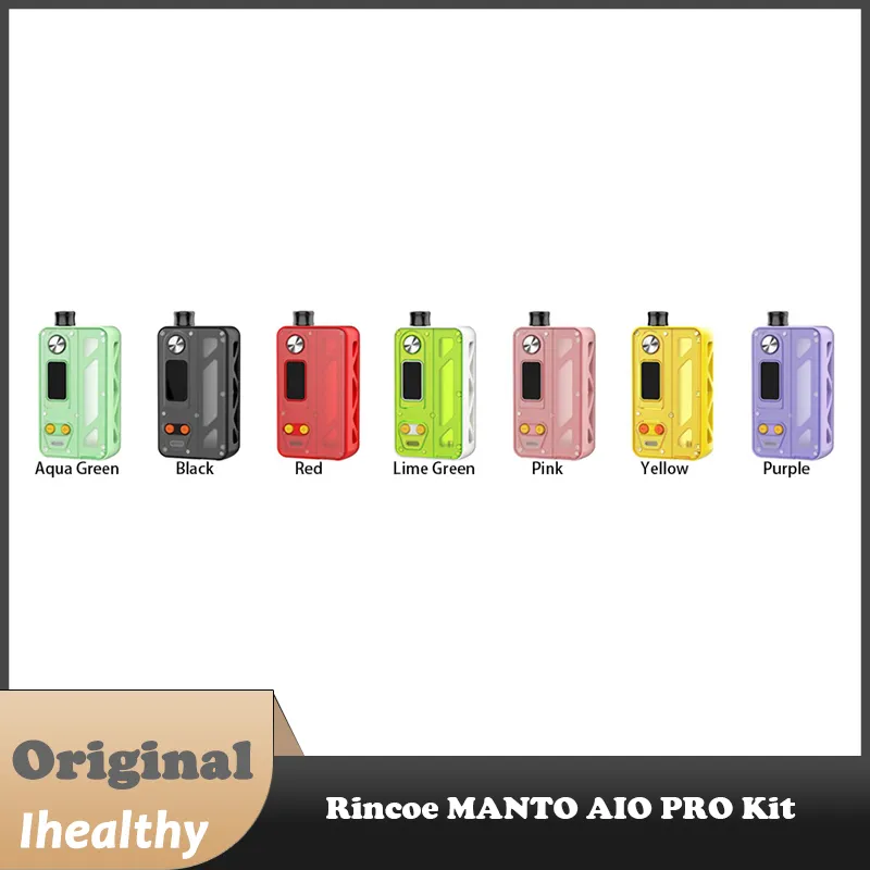 Комплект Rincoe Manto AIO Pro Kit 80 Вт, совместимый с катушкой Manto AIO 0,15 Ом/0,3 Ом/RBA, 0,96-дюймовый TFT-экран