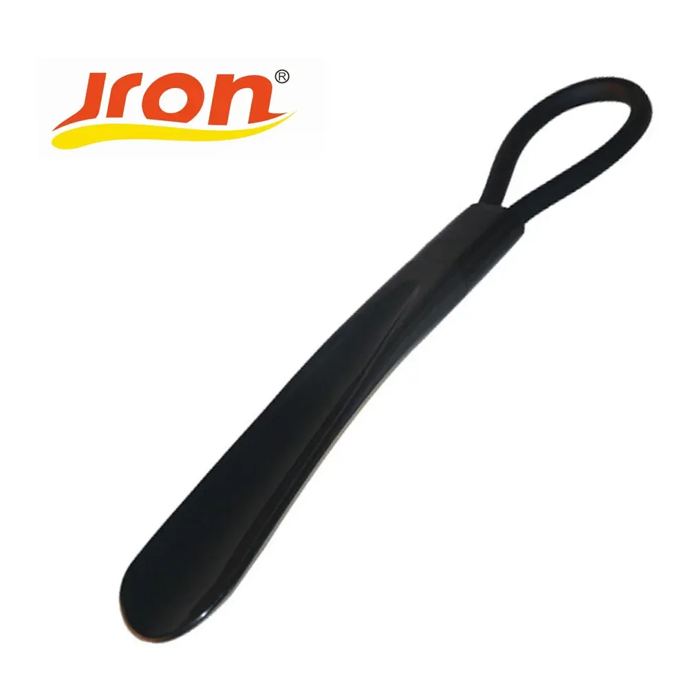 Acessórios jron 5 peças 21 cm profissional preto plástico sapato chifre colher forma sapato levantador flexível resistente deslizamento