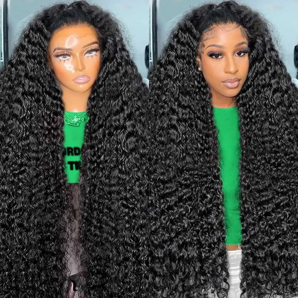 Synthetic Wigs Synthetic Wigs Cosdelu 13x6 Loose Deep Wave 30 32 inch HD Lace Frontal Wig Human Hair 250 Density Brazilian 13x4 Curly Lace Front Wig For Women 240329