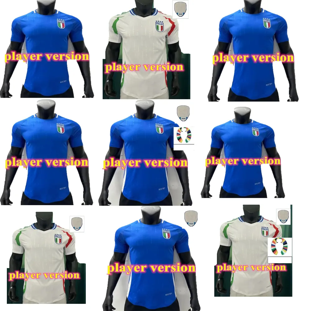 Italia Player versie 2024 BONUCCI voetbal Jersey JORGINHO INSIGNE VERRATTI heren VOETBAL SHIRTS CHIESA BARELLA CHIELLINI PELLEGRINI ItalyS 125 jaar jubileum