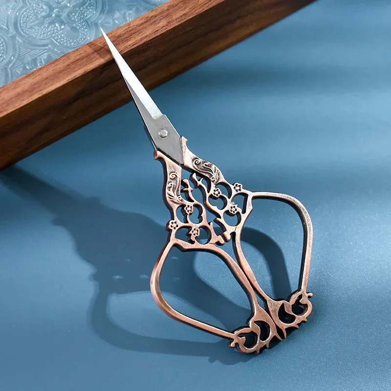 Broderie rétro vintage broderie en acier inoxydable pointe de couture cisaillement artisanat outils de bricolage pour les outils de couture de l'artisanat antique