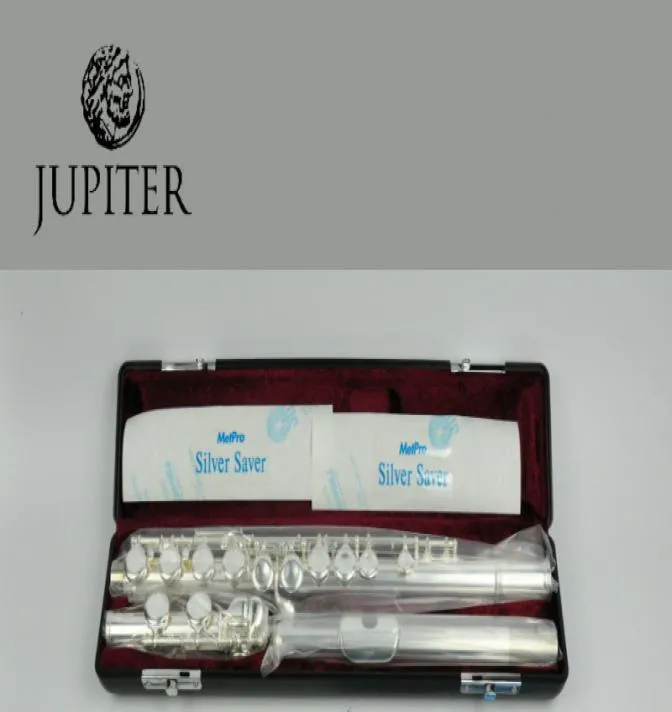 Jupiter JFL511es 16 hål stängda C Key Flute Cupronickel Silver Plated Concert Flute med Case Cleaning Cloth for Students 5087289