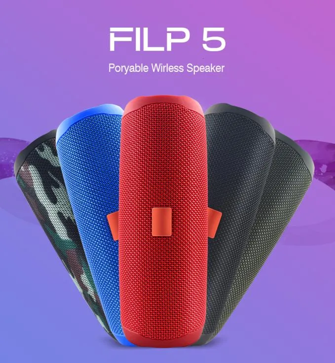Haut-parleur Bluetooth d'origine Filp5 étanche portable extérieur sans fil mini boîte de colonne support carte TF stéréo boîtes HiFi grand MP3 T8135358