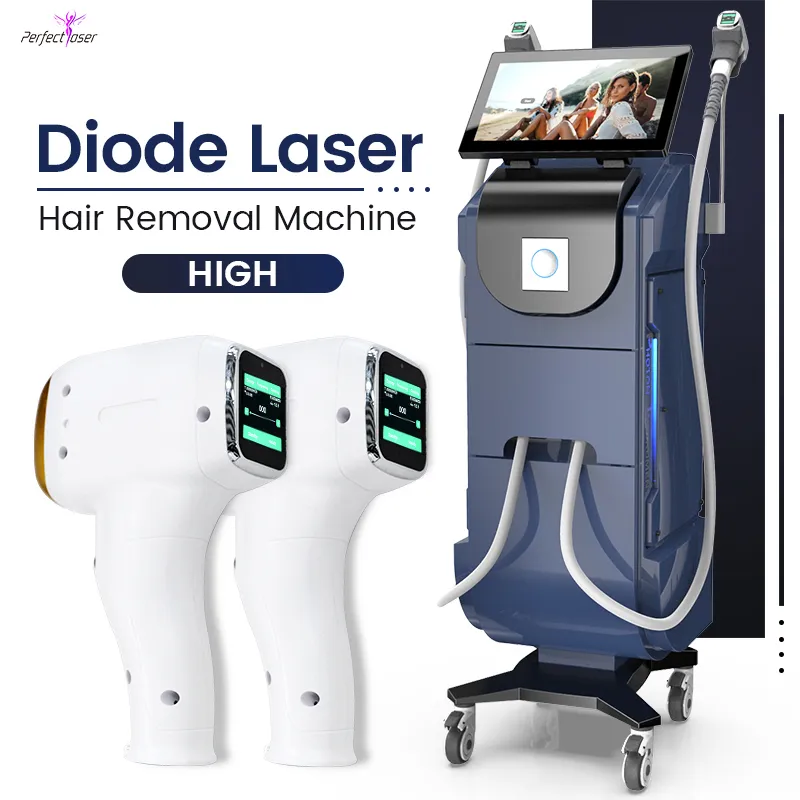 New Design Professional Diode Laser Hair Removal Machine for Dark Skin Android System Skin Tightening Permanent Epilator High Power 808nm 755nm 1064nm