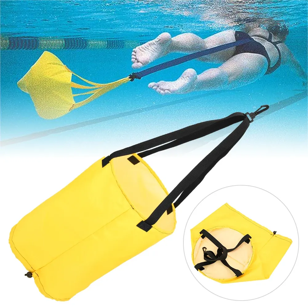 Sac à eau réglable en tissu Oxford pour entraînement de résistance à la natation, exercice de force, Parachute pour adultes et enfants