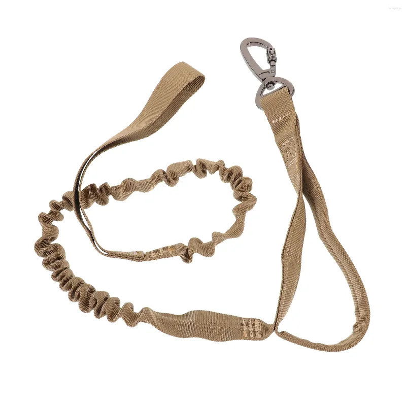 Hundehalsbänder, 1 Stück, verstellbare elastische Nylon-Trainingsleine (Khaki)