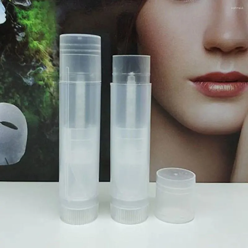 Storage Bottles Sale 10pcs Empty 5g Lipstick Transparent Cosmetic Containers Lip Tubes