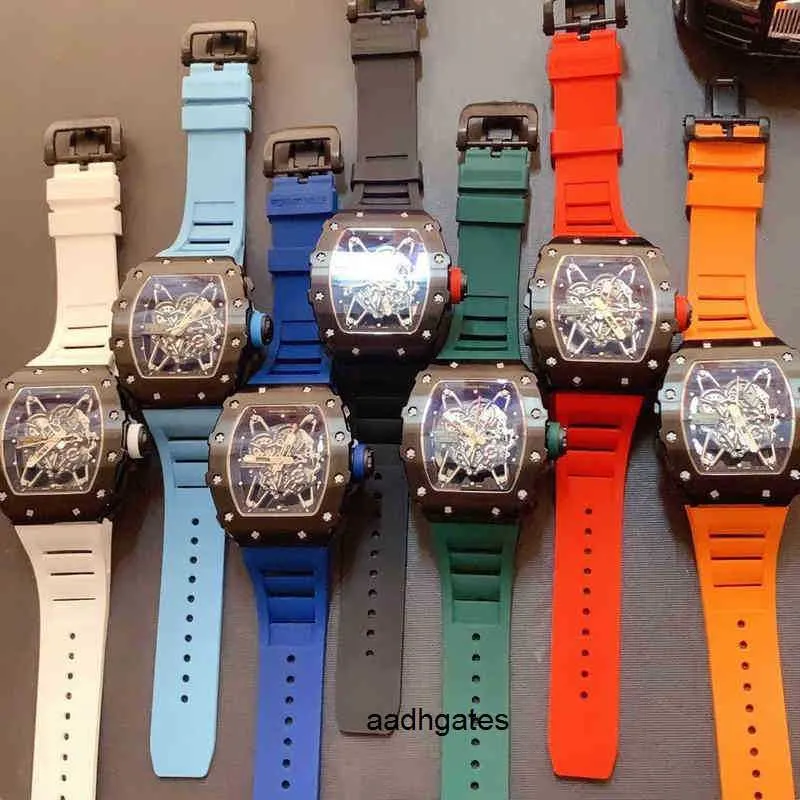 Richa Luxury Watch Mens Mekaniği Erkekler Mekanik Su Hayalet Hollow Out Su geçirmez aydınlık öğrenci kadın şarap kova severler