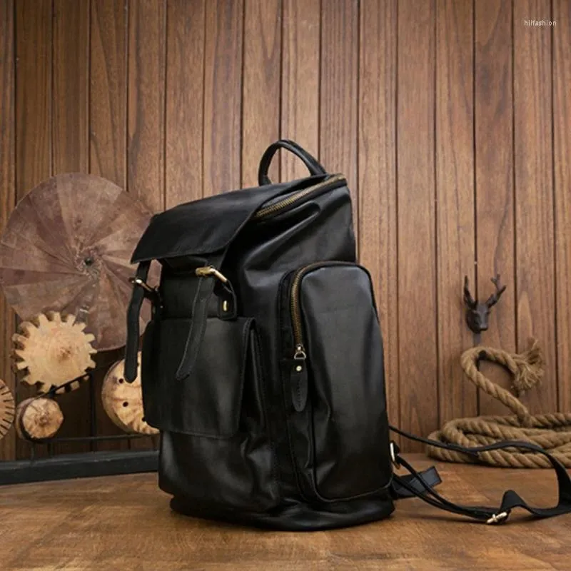 Luxury Mens Real Leather Ordinateur Portable Backpack 2024 TRANTI VOLF TRAVEL RUCKSACK Du 135 67 DHgate