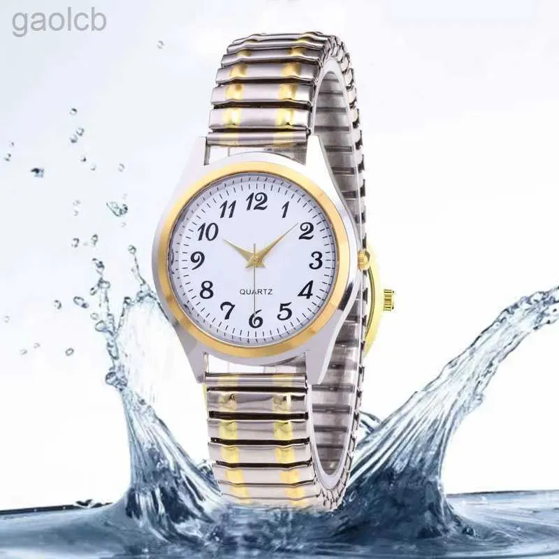 Relógios de pulso Homem Mulheres Casal Relógios de Pulso Banda de Aço Inoxidável Amantes de Negócios Movimento de Quartzo Relógio de Pulso Elástico Strap Band Watch 24319