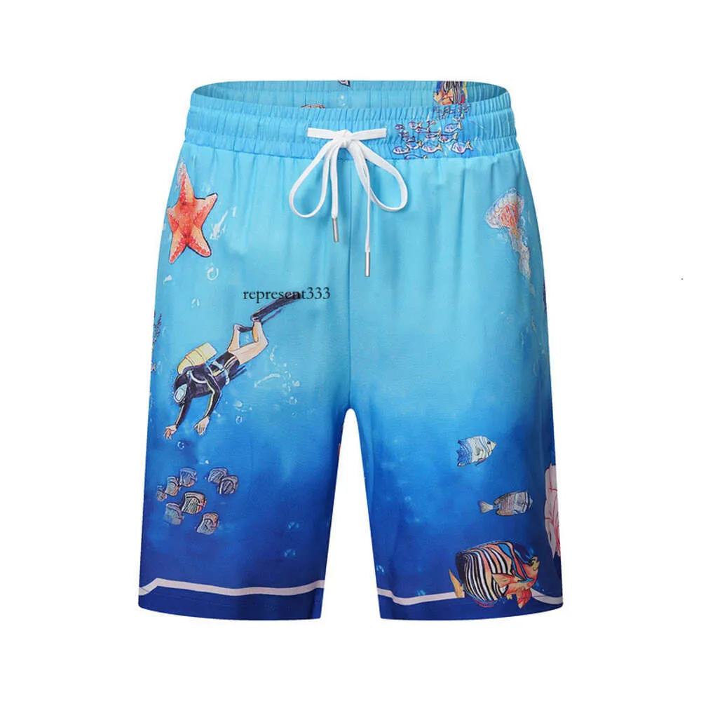 casablanca tshirt Men's Beach Pants Quick Drying Loose Triangular Mesh Lining Shorts Casablanca Ocean World Submarine Summer