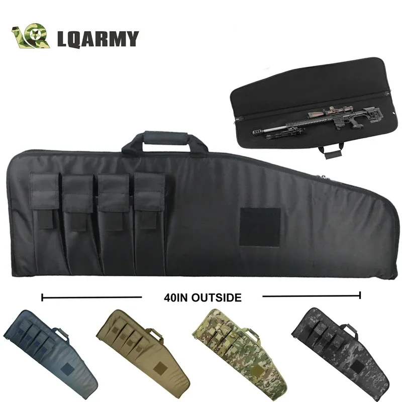 Bags 40inch 101cm Soft Rifle Case Padded Gun Cases Tactical Bags Outdoor Sports Cases Carbine Padded Cases with 4 Pockets