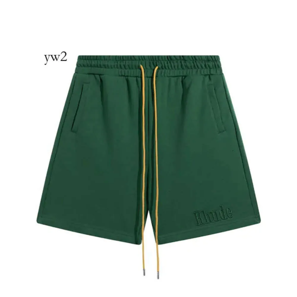 RHUDE Homens Respirável Praia Shorts Homens Mulheres Casual Malha Faixa Respirável Oversize Rhude Shorts Cintura Shorts Com Cordão Frete Grátis para Shorts Preto e Branco 7280