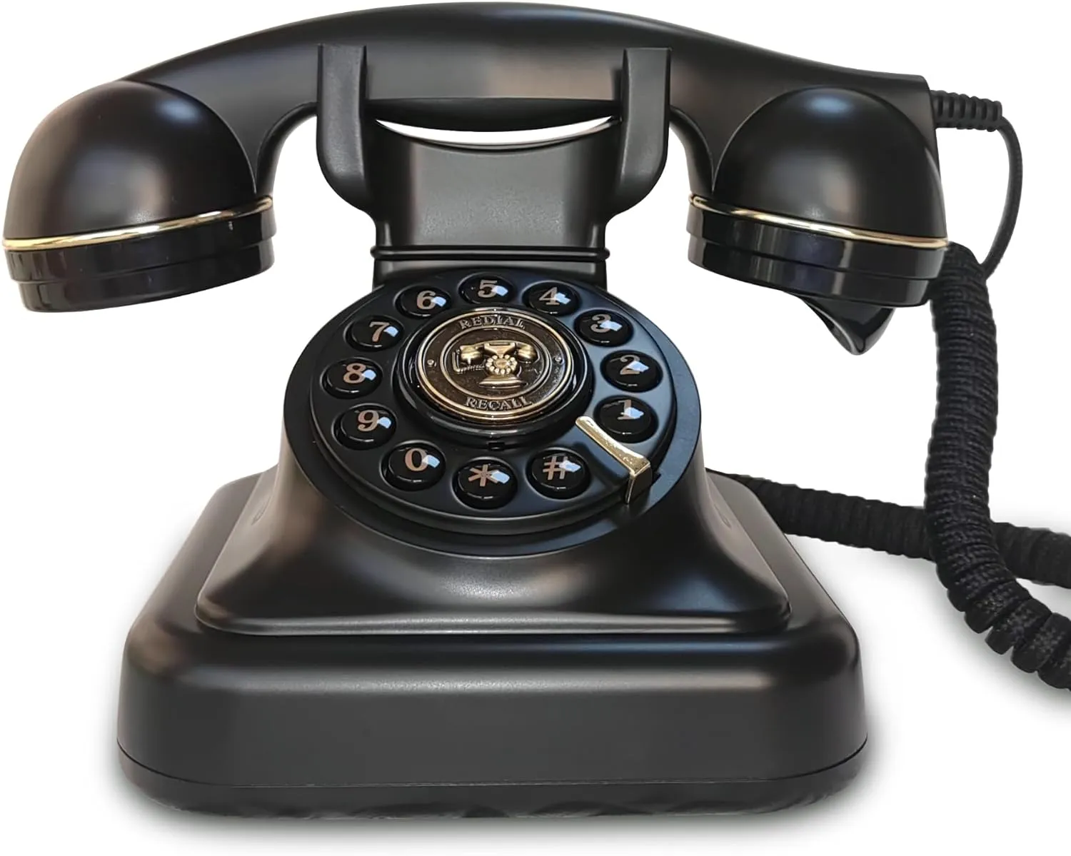 Spela in meddelandetelefon, bevara dina speciella tillfällen, spela in anpassade ljudmeddelanden med gästbok, telefonbröllopsljudmeddelandebok (svart)