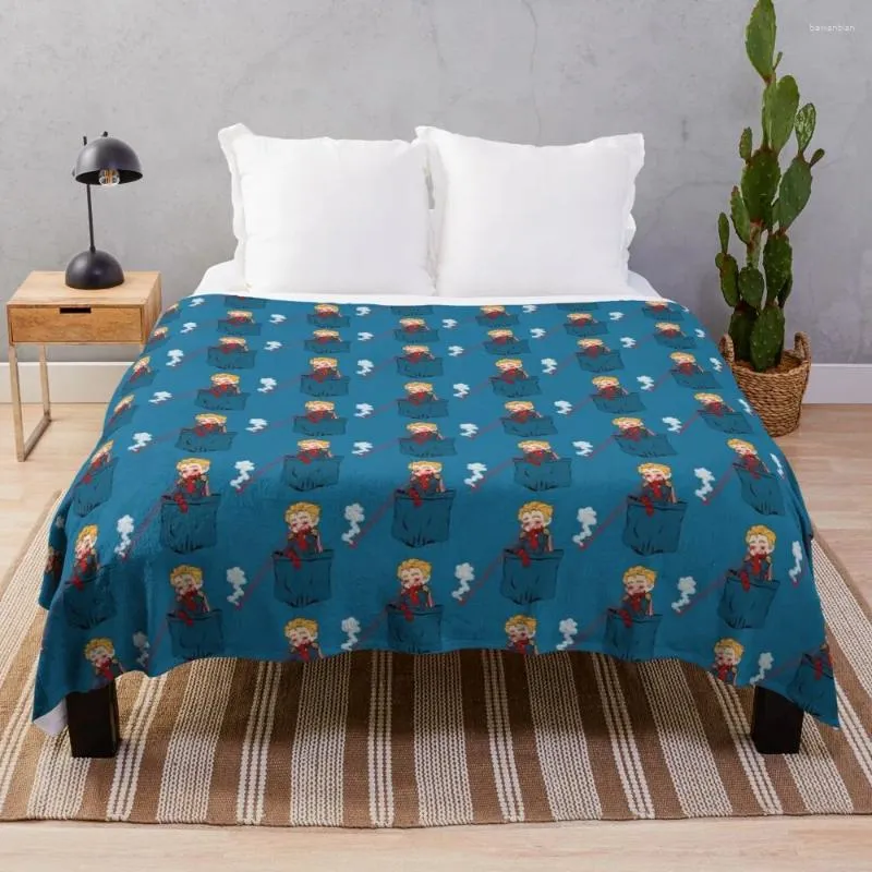 Decken Homelander Überwurfdecke für das Bett mit dickem King-Woll-Baumwoll-Strickflanell