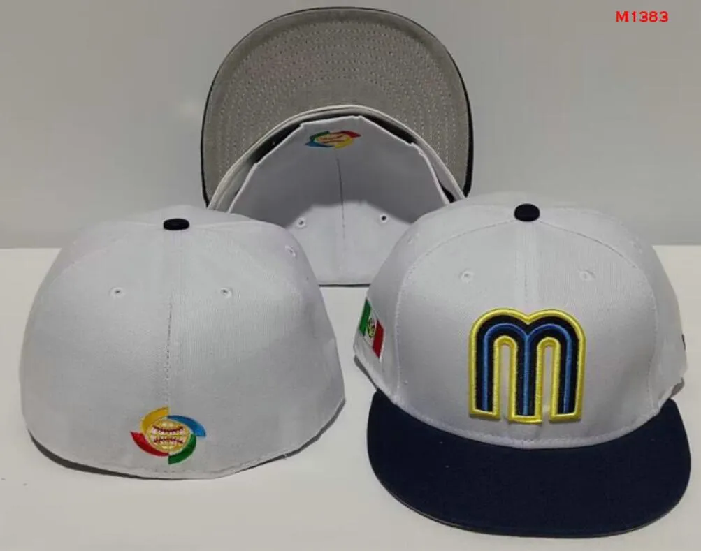 2024メンズ野球メキシコ装着帽子クラシックワールドシリーズヒップホップスポーツソックスフルクローズドルイジアデザインキャップチャポー1995ステッチハート ""ラブハッスルフラワーズa3