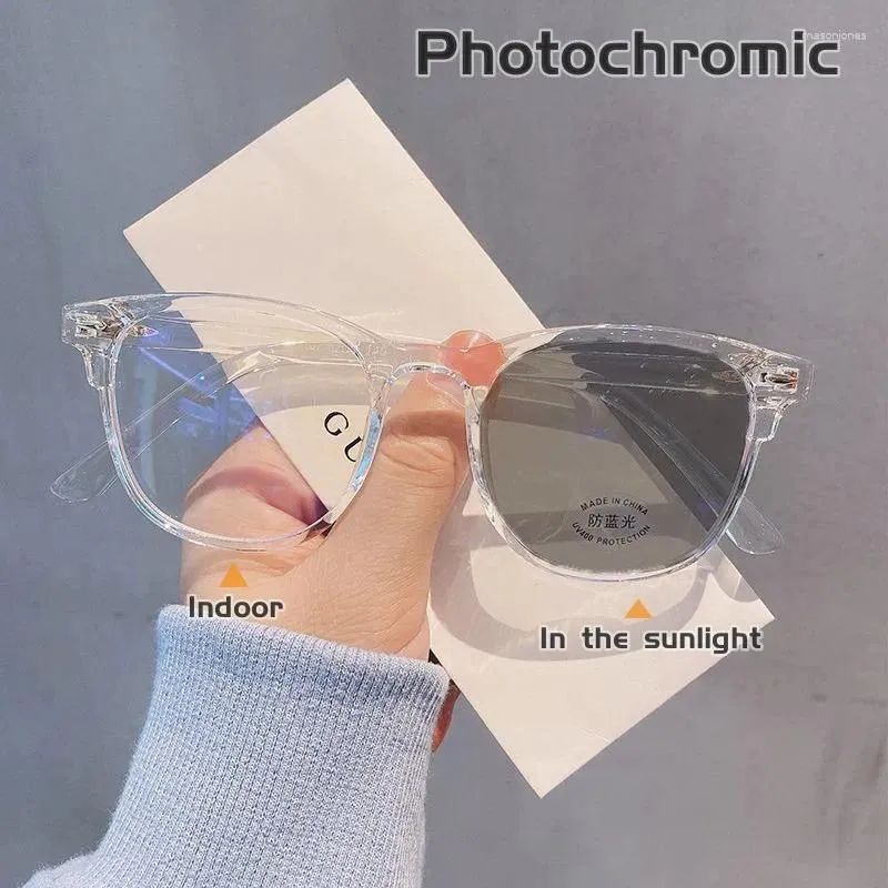 النظارات الشمسية نظارات pochromic العصرية مضادة لضوء اللون النظارات البصرية للنساء حماية العين في الهواء الطلق