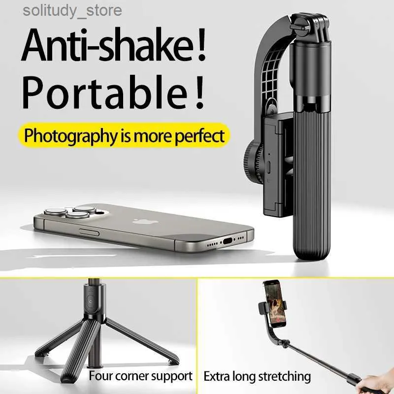 Stabilisatoren L08 Gimbal Handheld Auto Anti-Shake-Stabilisator Reise 360 rotierende AR Intelligente Folgehalterung für Vlog-Aufnahmen Smartphon Q240319