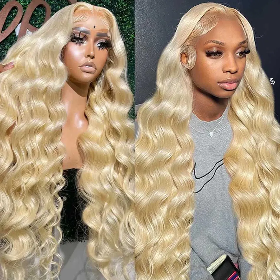 Synthetic Wigs Synthetic Wigs Melodie HD 30 40 Inch 250% 613 Blonde Body Wave 5X5 Glueless Ready to Wear 13x6 Lace Front Human Hair Wigs 13x4 Lace Frontal Wig 240327