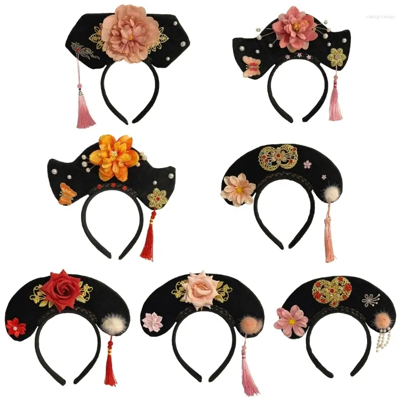 Hair Accessories Hanfu Cosplay Headband For Girls Chinese Ancient Princess Chignon Teens Drop