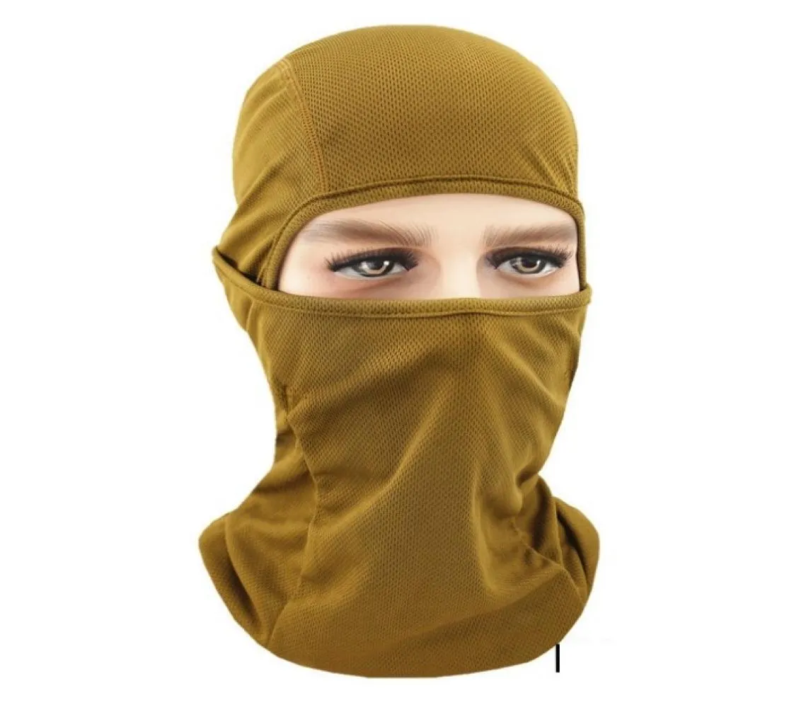 Utomhuscykelmotorcykelcykel Balaclava Hats Full Face Mask Solid Color Breattable QuickDrying Tactial Army Hunting Hoods CA3047280