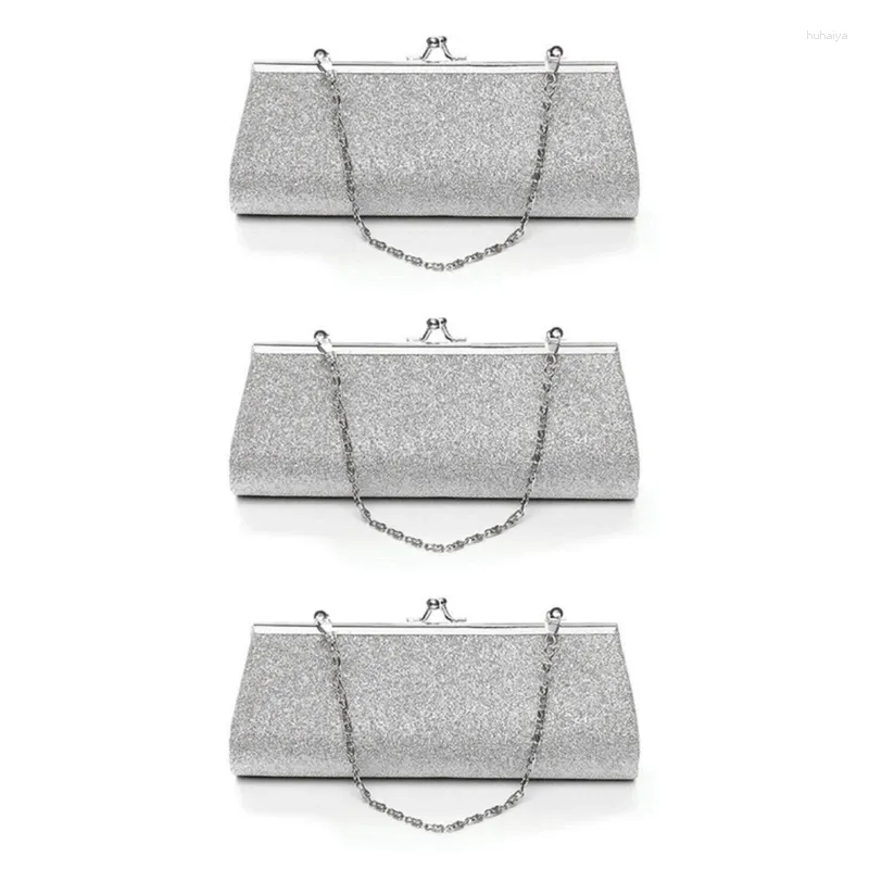 Totes DOME 3X Borsa a tracolla con pochette glitterata da donna, per festa serale, banchetto nuziale