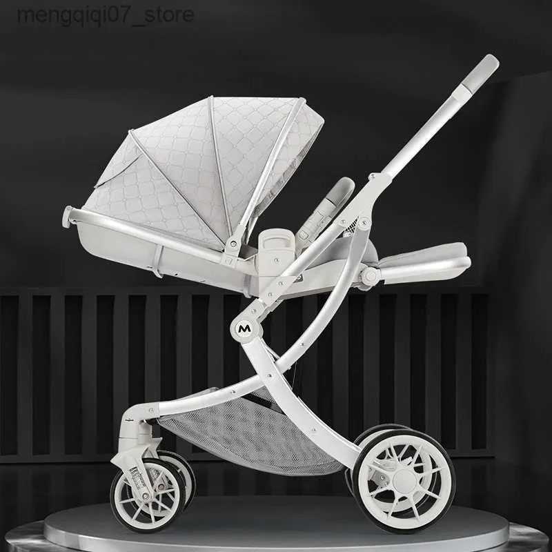 Barnvagnar# lätt äggskal baby barnvagn resande stuga baby barnbarn kinderwagen baby vagn bil hög vy fyra hjul vagn l240319