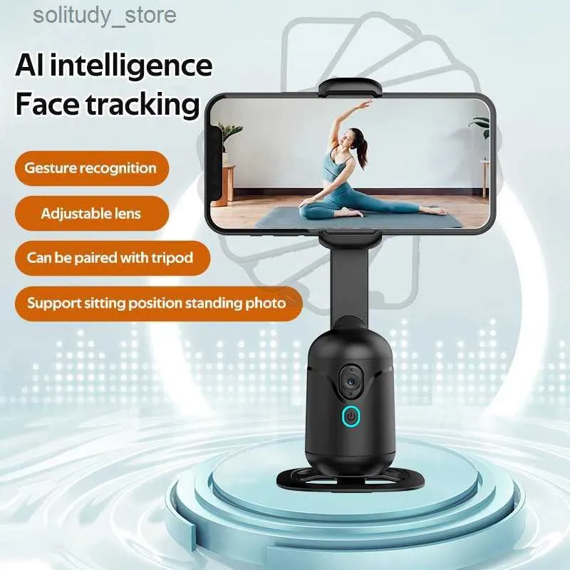 Stabilizatory Q7 Automatyczne śledzenie twarzy uniwersalny stabilizator stołowy w czasie rzeczywistym Śledzenie wideo Zdjęcia wideo Telefon komórkowy 360 rotacja selfie Q240319