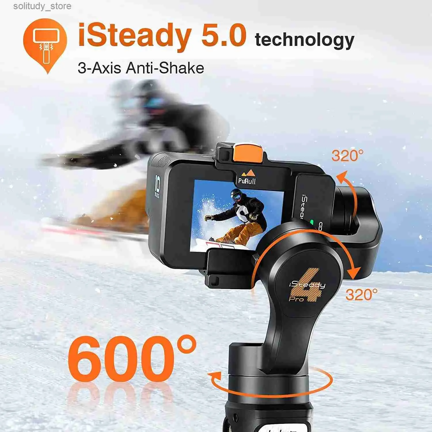 مثبتات مثبتات gimbal المحمولة لـ 12/11/10/9/8 Mod Osmo Insta360 3-Axis anti-shake مثبتات مع التحكم اللاسلكي ترايبود Q240319